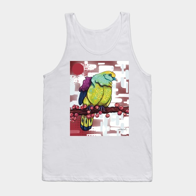 Whistling green pigeon Tank Top by RoseDesigns1995